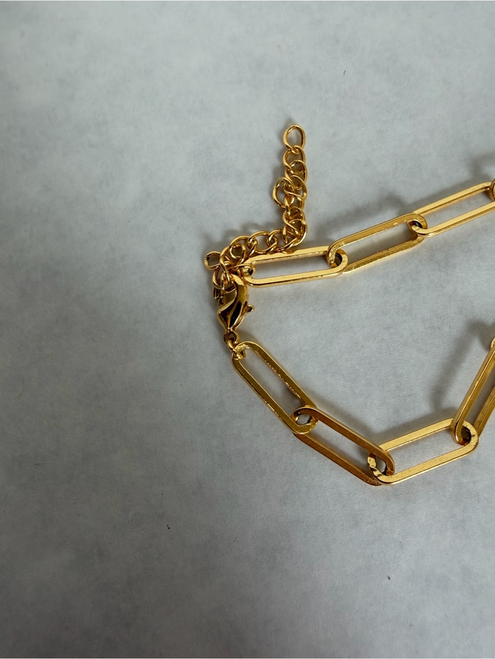 Lisi Lerch Gold Shamrock Charm Necklace with Paper Clip Chain - 18k Gold Plated - Picture 3 of 3